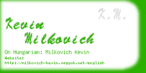 kevin milkovich business card
